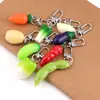 Llavero Creativo con Diseño de Repollo y Berenjena DIY Hecho a Mano Colgante para Bolsa de Auriculares Accesorios de Joyería