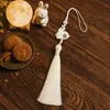 Colgante de borla de acetato de Conejo de Jade Blanco de Mediados de Otoño, Borla Graduada de Nicho Estilo Chino, Colgante de Borla Festivo de Mediados de Otoño