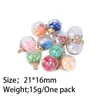 Colgante de Bola de Cristal Redonda con Lentejuela de Estrella de Cinco Puntas Accesorios para Joyería DIY Colgante para Llavero Colgante para Accesorios del Cabello