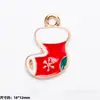 Colgante de Aleación Esmaltada Navideño Colgante de Gota Papá Noel Muñeco de Nieve Reno Colgante de Dibujos Animados Accesorios para Joyería DIY Pulsera Al Por Mayor