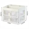 Caja de almacenamiento transparente simple, tipo cajón, para escritorio, para maquillaje, accesorios cosméticos y para el cabello, para estudiantes