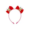 Accesorios Europeos y Americanos Transfronterizos Nuevos para el Cabello Infantil Fiesta Navideña Papá Noel Reno Lazo Diadema Diadema para Niñas
