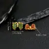 Placa de Plata S925 en Toda la Superficie con Oro de 24 Quilates, Mariposa de Turmalina, Accesorios DIY Hechos a Mano, Dulces y Elegantes, Moda Tendencia Estilo Chino, Accesorios Pequeños