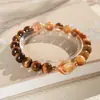 Pulsera de Cristal con Perlas de Cristal Natural Optimizada Pulsera Versátil de Nicho Joyería de Moda de Lujo Ligero Venta al por Mayor para Mujeres