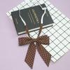 Gravata borboleta JK de cor sólida com bolinhas e ponta, cabo longo, uniforme escolar, traje de marinheiro, pequena, cabo longo, floral, fabricante, atacado, gravata borboleta