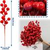 Flores Artificiales de Navidad, Fruta de la Fortuna, Decoraciones de Mesa para la Prosperidad de Año Nuevo, Arreglos Festivos de Bayas, Flores Falsas de Fruta Roja de Acebo