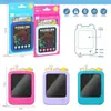 Tablet de Escrita LCD Infantil de 4 polegadas, Quadro Eletrônico de Escrita, Quadro de Desenho para Crianças, Quadro de Desenho Fluorescente Inteligente Colorido para Uso Doméstico