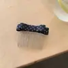 Peine decorativo para el cabello estilo coreano con nudo de mariposa de pedrería brillante, un lujoso accesorio para el cabello para peinados semi-recogidos