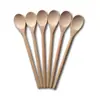 Cuchara de Madera de Haya, Cuchara de Madera Natural, Cuchara para Remover, Sin Pintura, Sin Cera, Cuchara de Mango Mediano-Largo, Cuchara para Ensalada, Cuchara Regular, Se Puede Añadir Logo