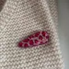 Design de Grampo de Cabelo Rosa com Estampa de Leopardo em Acetato Estilo Coreano, Presilha Jacaré, Presilha de Luxo Acessível, Acessórios de Cabeça e Cabelo de Alta Qualidade