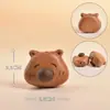 Acessórios de urso e gato de desenho animado em madeira de pêssego e sândalo, componentes DIY, pequenos ornamentos de madeira, pingentes e itens decorativos