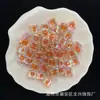 Cuentas cuadradas tipo sándwich de color UV chapado 12*12mm accesorios para joyería hechos a mano DIY accesorios suministro para transmisiones en vivo de celebridades de internet venta al por mayor