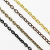 Cadena de presión plana cruzada de 8 colores, 2 x 3 mm, rollo de cadena de collar de 3 M, accesorios de joyería DIY, cadena colgante, directa de fábrica