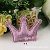 Versión coreana de accesorios para el cabello hechos a mano, material de accesorios de bricolaje, 5,5 x 8 cm, corona de brillo de doble cara, venta al por mayor, 6 colores