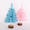 Adornos de Escritorio para Árbol de Navidad Lindos Pequeños de PVC Árbol de Navidad Rosa Dorado/Rojo/Blanco/Azul/Rosa