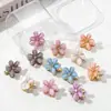 Flor de Cinco Pétalos Cristal Clip Pequeño de Agarre Estilo Coreano tamaño pequeño Clip de Agarre Mini Dulce Pinza para el Pelo de Princesa Flequillo Pelo Suelto