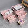 Caja de Almacenamiento de Plástico con Tapa Caja de Almacenamiento para Ropa Juguetes Organizador para Coche Gran Capacidad Caja de Almacenamiento Debajo de la Cama