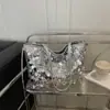 Bolso Popular Europeo y Americano con Borlas y Lentejuelas para Mujer 2025 Otoño Nuevo Bolso Tote de Gran Capacidad Bolso de Mano Simple y Versátil
