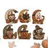 Venta Caliente Transfronteriza Producto Nuevo Halloween Calabaza de Madera Fantasma Gato Búho Decoración Chimenea Repisa Regalo de Halloween de Madera