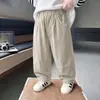Pantalones Casuales de Algodón para Niños Primavera y Otoño Estilo Coreano Pantalones Atractivos de Moda para Bebés y Niños Pequeños Comercio Exterior Pantalones Largos Transfronterizo