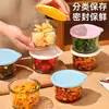 Contenedores de Almacenamiento de Vidrio de Grado Alimenticio para Marinar, Uso en Refrigerador, Mini Frascos para Conservar Pepinillos, Pequeños Tazones para Kimchi
