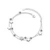 Pulseira Dupla Camada Estrela Pulseira de Design de Nicho Ins Pulseira Simples para Estudante Feminina Pulseira Feminina Estilo Frio
