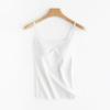 Camisola para Mujer con Lycra de Alta Elasticidad, Corte Ajustado, Estilo Sexy, Top sin Mangas de Tacto Fresco con Sujetador Incorporado y Almohadillas en el Pecho