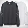 Sudadera para hombre, estilo primavera y otoño, cuello redondo sin capucha, camiseta básica de manga larga, top versátil casual holgado, prenda exterior para hombre