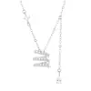 Plata de Ley S925 2025 Nuevo Ins Accesible Lujo Moda Elegante Incrustado de Diamantes Collar de Serpiente Cintura Pequeña Joyería Versátil