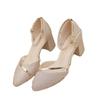 2021 Verano Nuevo Estilo Sandalias Baotou Zapatos de Mujer de Estilo Coreano de Punta Tacón Grueso Zapatos de Mujer con Hebilla Sandalias de Moda para Comercio Exterior
