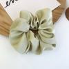 Iu Scrunchie Estilo Jennie Yu Shuxin Verde Maçã Cor Sólida Elástico de Cabelo Acessório de Cabelo Que Não Danifica o Cabelo