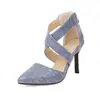 Nuevos zapatos europeos y americanos para mujer con punta fina sandalias romanas tacones de aguja 32-48 zapatos de comercio exterior