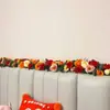 Enredadera Artificial de Rosas Cubierta para Tubería de Aire Acondicionado Enredadera Decorativa Plástico Enredadera Falsa Cuerda para Colgar Envoltura de Techo Enredadera de Flores Falsas