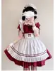 Rojo Sé Tu Gato Disfraz de Sirvienta Lolita Disfraz de Sirvienta Disfraz de Cosplay Vestido de Cosplay de Sirvienta Talla Grande