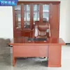 Muebles de oficina con chapa de madera combinación de mesa y silla para jefe escritorio de presidente atmosférico con armario escritorio de oficina