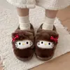 Lindas pantuflas de felpa de dibujos animados para niñas, colección otoño e invierno 2026, antideslizantes, de suela gruesa, cálidas y diseñadas para gustar a las niñas pequeñas