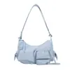 Bolso de axila estilo workwear coreano para mujer, verano 2026, dulce y fresco, multibolsillos, versátil, ligero, de hombro y cruzado