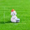 Micro Paisagem Desenho Animado Criativo Leitura e Rega de Flores Cachorro Boneca Casa de Boneca DIY Decoração Acessórios Mini Pequenos Enfeites