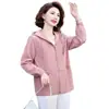 Chaqueta Delgada Estilo Nuevo Otoño 2025 para Madres de Mediana Edad, Chaqueta con Capucha Elegante para Mujeres de Mediana Edad y Mayores, Parte Superior Tipo Parka Casual