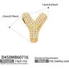 Collar Colgante Misterioso y Lujoso con Circonitas Incrustadas y 26 Letras Inglesas, Acero Inoxidable Chapado en Oro de 18k, Collar de Joyería para Mujer