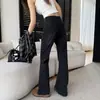 Pernas Incrivelmente Longas~Calça Jeans Feminina Levemente Flare, Novo Início de Outono 2026 Cintura Alta Solta Emagrecedora Comprimento Total Calça Wide Leg