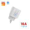 Tomada Inteligente Wifi Tuya Plugue Padrão Europeu Controle Remoto por App Temporizador Inteligente Interruptor Controle de Voz 16A