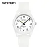 Reloj Popular Sanda con Caja Sencillo para Pareja Hombres y Mujeres Calendario Chino e Inglés Reloj de Cuarzo Resistente al Agua Luminoso Reloj para Estudiantes