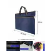 Bolsa Portadocumentos Portátil de Gran Capacidad con Cremallera para Conferencia de Lona Oxford para Negocios, Maletín Impermeable para Hombres