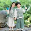 Conjunto Hanfu para niños para primavera y otoño, nueva ropa tradicional de estilo chino para niños, ropa diaria de estilo chino para bebés y niños, traje Tang de estilo antiguo