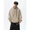 Sudadera con capucha bordada estilo americano, peso pesado, floral, lavada a la arena, para hombre, otoño, retro, corte holgado, casual, prenda exterior estilo pareja
