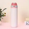 Nueva Taza Térmica Portátil Creativa de Doble Pared Acero Inoxidable 316 Botella de Agua Deportiva Taza de Agua Portátil para Exteriores con Popote