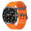Adequado para Samsung Watch7 Ultra Pulseira de Silicone Galaxy Ultra Oficial Mesma Pulseira Esportiva Marinha