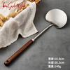 Espátula de Acero Inoxidable 316L con Mango de Madera de Nogal con Forma de Hongo para Uso Doméstico, Espátula para Manzanas, Espátula de Cocina con Mango Largo, Espátula y Cuchara de Cocina Anti-quemaduras