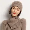 Lujo Ligero Cachemir 2026 Otoño/Invierno Nuevo Estilo Boina Gruesa de Punto Trenzado para Mujer Sombrero Moda Cálido para Cubrir la Cabeza Gorro de Punto